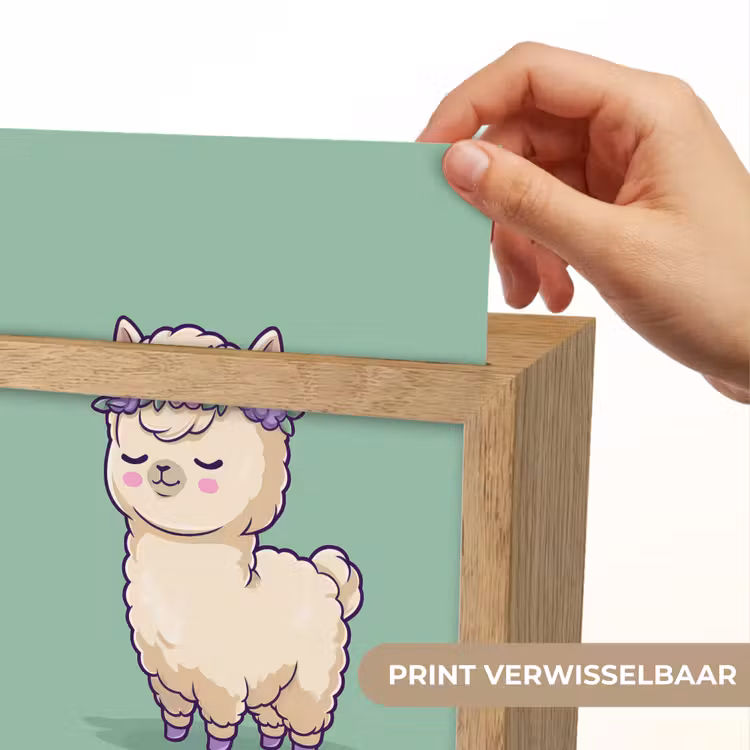 Alpaca - Groen - Bloemendiadeem Light Box met kabel (Kinderlampje) klein -USP_websiteprintNL