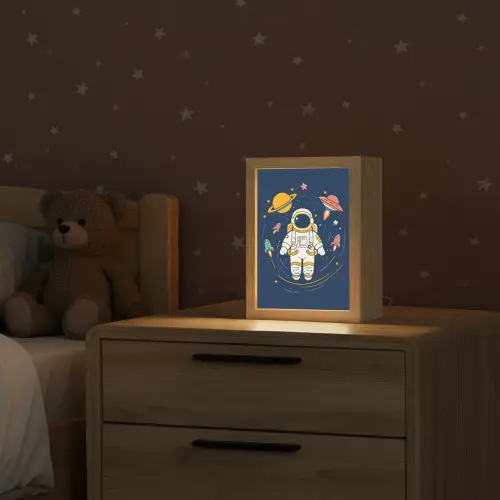 Astronaut - Planeten - Raket Light Box met kabel klein -sfeer1_kind