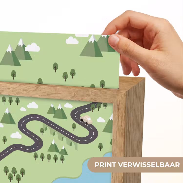 Auto - Bergweg - Natuur - Illustratie Light Box met kabel (Kinderlampje) klein -USP_websiteprintNL