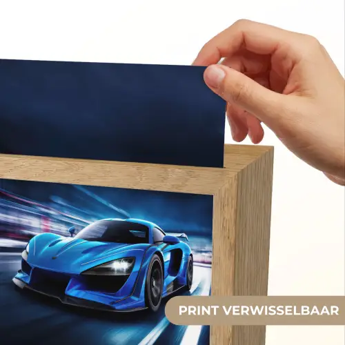 Auto - Blauw - Jongens - Kind Light Box met kabel (Kinderlampje) klein -USP_websiteprintNL