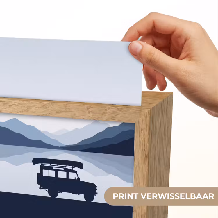 Auto - Meer - Bergen - Blauw Light Box met kabel (Kinderlampje) klein -USP_websiteprintNL