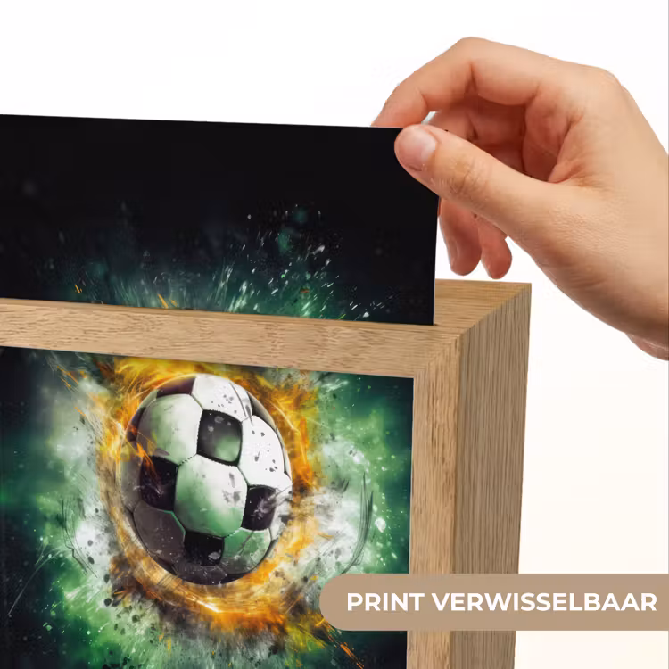 Bal - Voetbal - Groen - Oranje - Rook Light Box met kabel (Kinderlampje) klein -USP_websiteprintNL