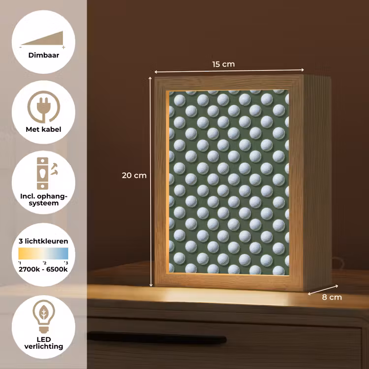 Ballen - Golf - Groen Light Box met kabel (Kinderlampje) klein 904 -USP_NL