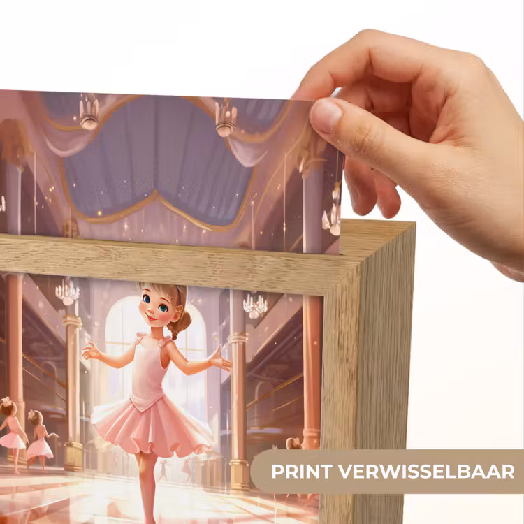 Ballerina - Meisjes - Roze - Kinderen Light Box met kabel (Kinderlampje) klein -USP_websiteprintNL