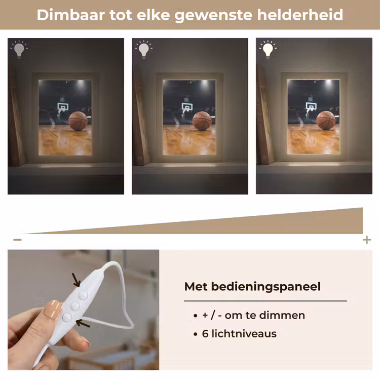 Basketbal - Arena - Sport Light Box met kabel (Kinderlampje) klein -USP_dimbaarNL