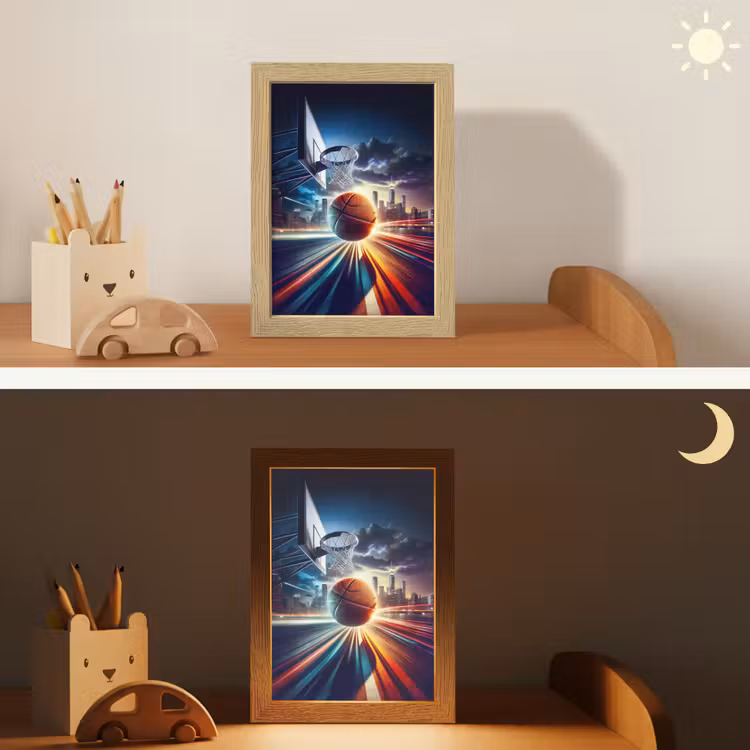 Basketbal - Sport  - Basket - Stad Light Box met kabel klein -sfeer3_kind