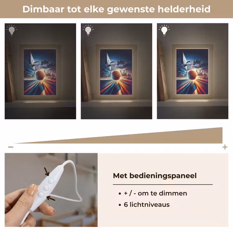 Basketbal - Sport  - Basket - Stad Light Box met kabel klein -USP_dimbaarNL