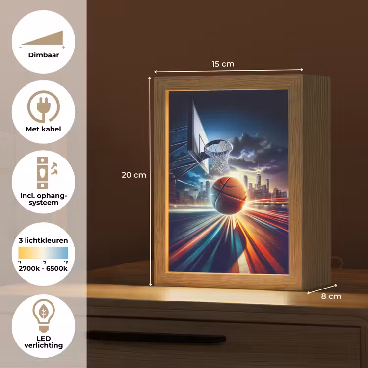 Basketbal - Sport  - Basket - Stad Light Box met kabel klein -USP_NL