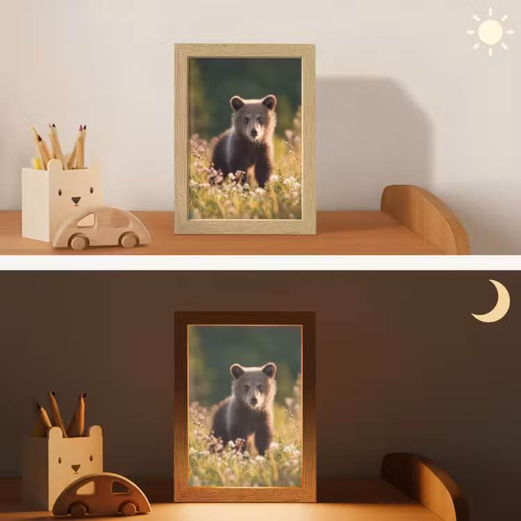 Beer - Bloemenveld - Gras Light Box met kabel klein -sfeer3_kind