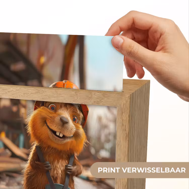 Bever - Bouw - Bouwhelm - Dier Light Box met kabel (Kinderlampje) klein -USP_websiteprintNL