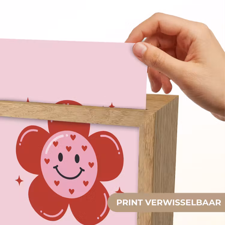 Bloem - Roze - Hartjes Light Box met kabel (Kinderlampje) klein -USP_websiteprintNL