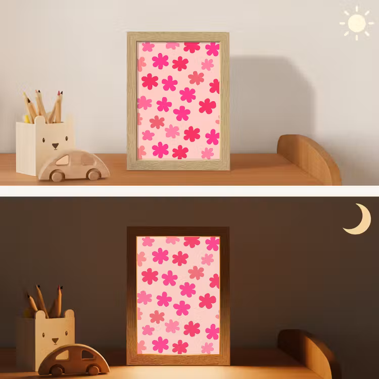 Bloemen - Patroon - Roze Light Box met kabel klein -sfeer3_kind