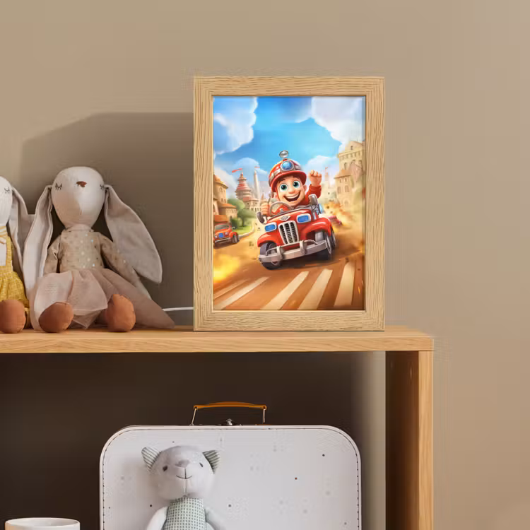 Brandweer - Jongens - Kinderen - Auto Light Box met kabel klein -sfeer2_kind
