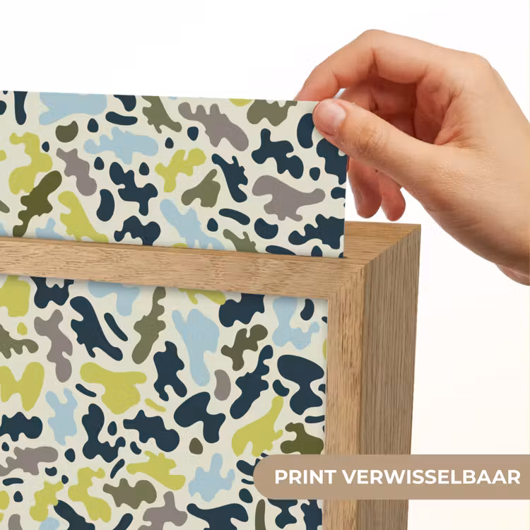 Camouflage - Groen - Blauw - Jongens - Kinderen Light Box met kabel (Kinderlampje) klein -USP_websiteprintNL