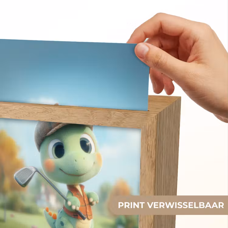 Cartoon - Dino - Groen - Golven Light Box met kabel (Kinderlampje) klein -USP_websiteprintNL