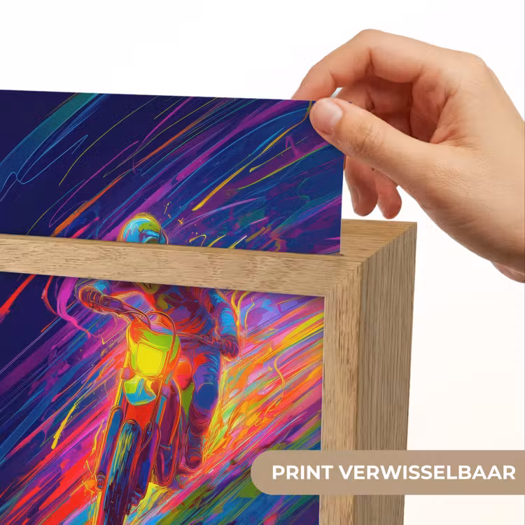 Crossmotor - Neonkleuren - Lijnen - Helm Light Box met kabel (Kinderlampje) klein -USP_websiteprintNL