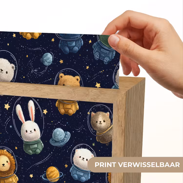Dieren - Sterrenhemel - Ruimte Light Box met kabel (Kinderlampje) klein -USP_websiteprintNL