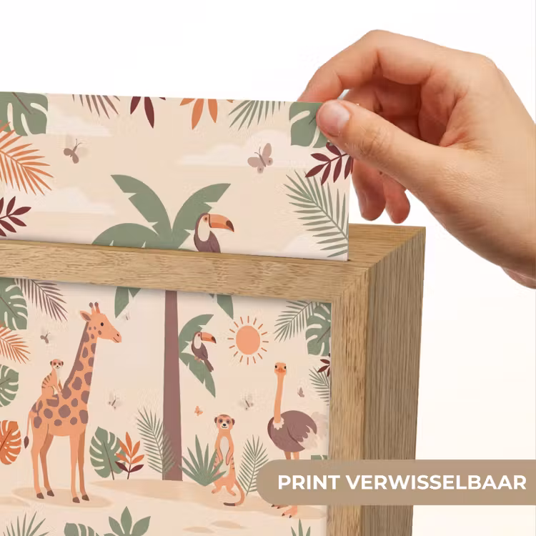 Dieren - Tropisch - Safari - Kleurrijk Light Box met kabel (Kinderlampje) klein -USP_websiteprintNL