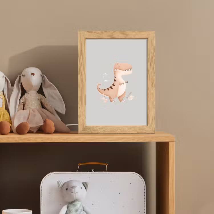 Dino  - Bloemen - Blauw Light Box met kabel klein -sfeer2_kind