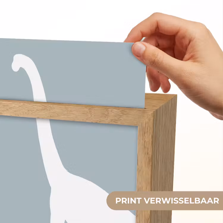 Dino - Brachiosaurus - Dinosaurus - Blauw Light Box met kabel (Kinderlampje) klein -USP_websiteprintNL