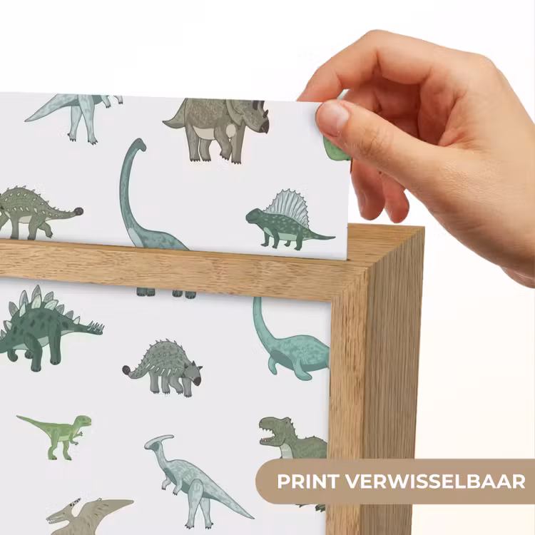 Dino - Groen - Jongens - Dinosaurus - Blauw Light Box met kabel (Kinderlampje) klein -USP_websiteprintNL