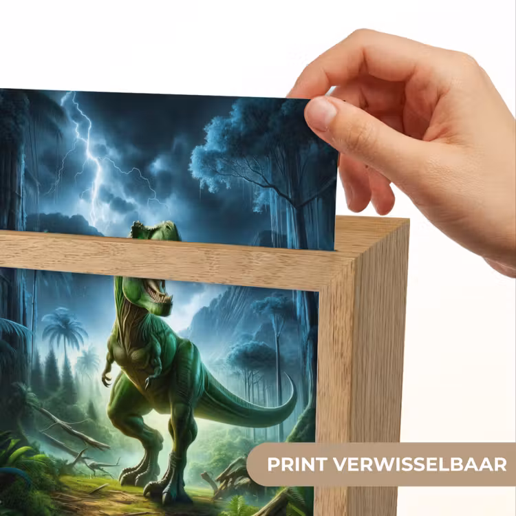 Dino - Jongens - Groen - Blauw - T-Rex Light Box met kabel (Kinderlampje) klein -USP_websiteprintNL
