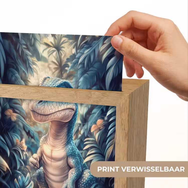 Dino - Jungle - Blauw Light Box met kabel (Kinderlampje) klein -USP_websiteprintNL