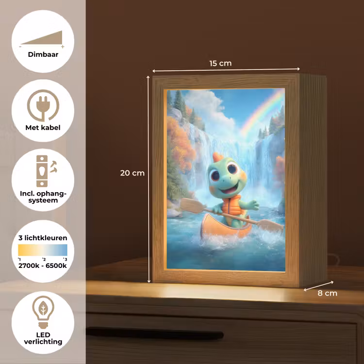 Dino - Natuur - Waterval Light Box met kabel klein -USP_NL