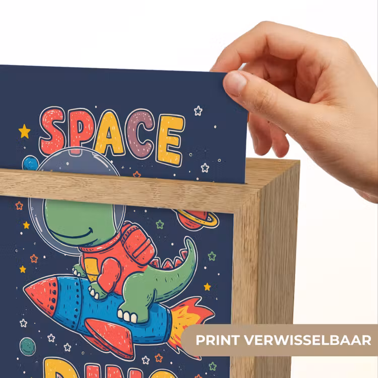 Dino - Raket - Kleurrijk Light Box met kabel (Kinderlampje) klein -USP_websiteprintNL