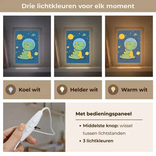 Dino - Ruimte - Planeten Light Box met kabel klein -USP_lichtkleurNL
