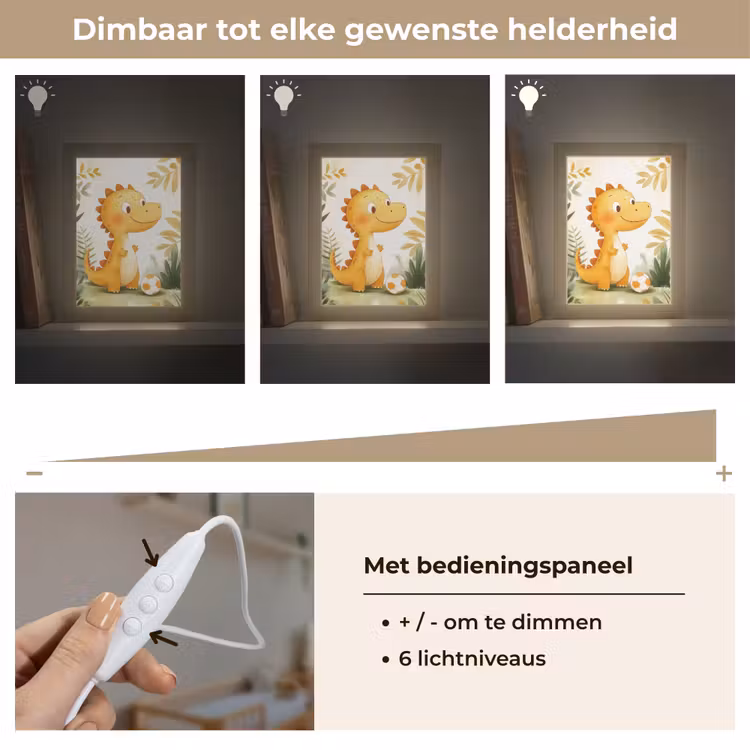 Dino - Voetbal - Oranje Light Box met kabel klein -USP_dimbaarNL