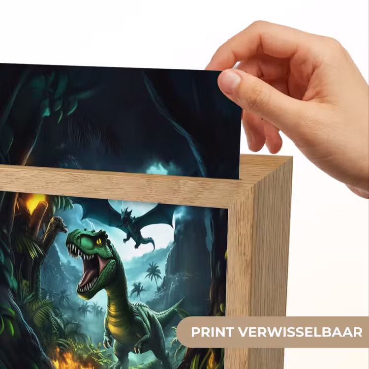 Dinosaurus - Draak - Jungle - Groen Light Box met kabel (Kinderlampje) klein -USP_websiteprintNL