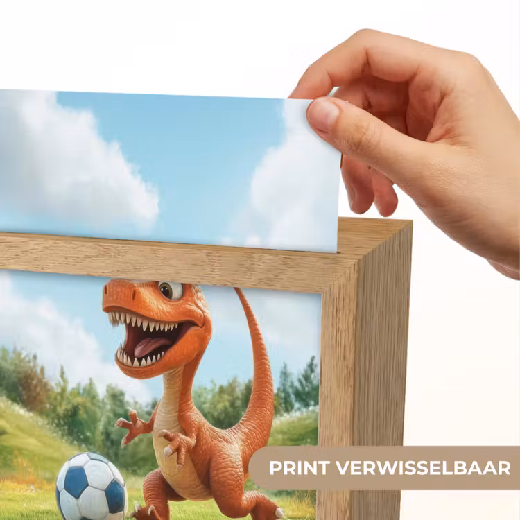 Dinosaurus - Oranje - Cartoon - Voetbal Light Box met kabel (Kinderlampje) klein -USP_websiteprintNL