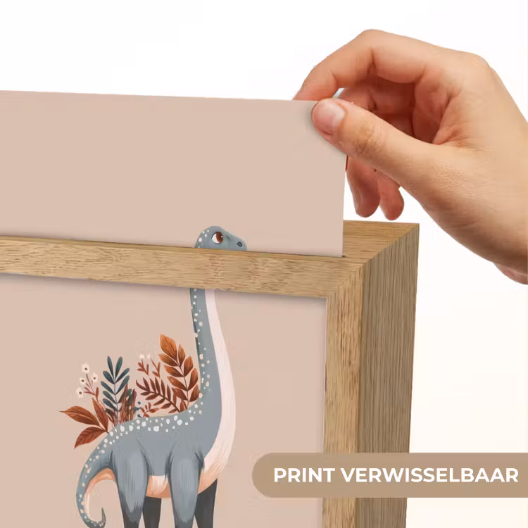 Dinosaurus - Planten - Beige Light Box met kabel (Kinderlampje) klein -USP_websiteprintNL