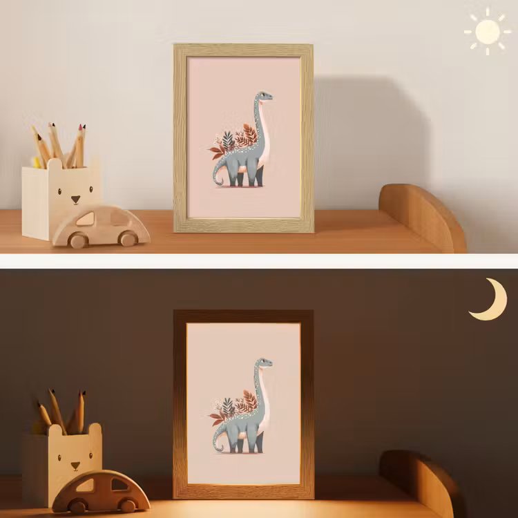 Dinosaurus - Planten - Beige Light Box met kabel klein -sfeer3_kind