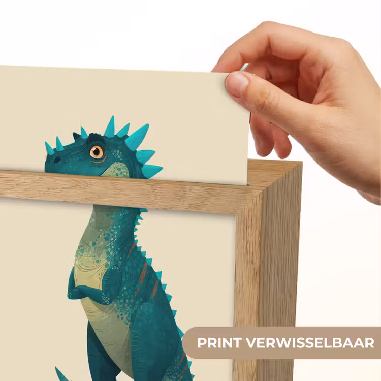 Dinosaurus - Turquoise - Stekels Light Box met kabel (Kinderlampje) klein -USP_websiteprintNL