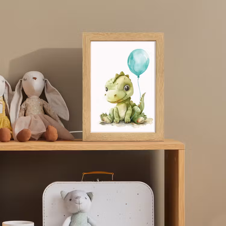 Draak - Baby dier - Blauwe ballon Light Box met kabel klein -sfeer2_kind