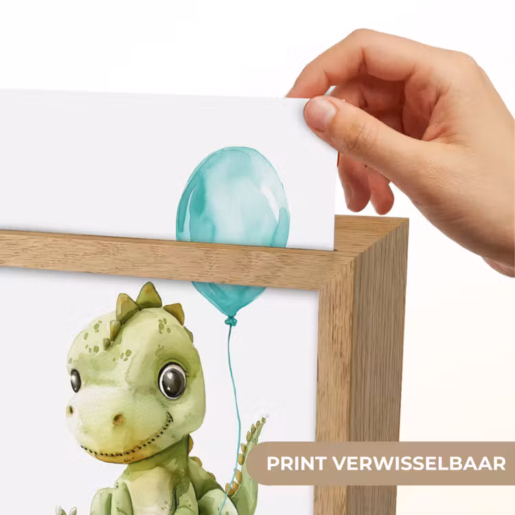 Draak - Baby dier - Blauwe ballon Light Box met kabel (Kinderlampje) klein -USP_websiteprintNL