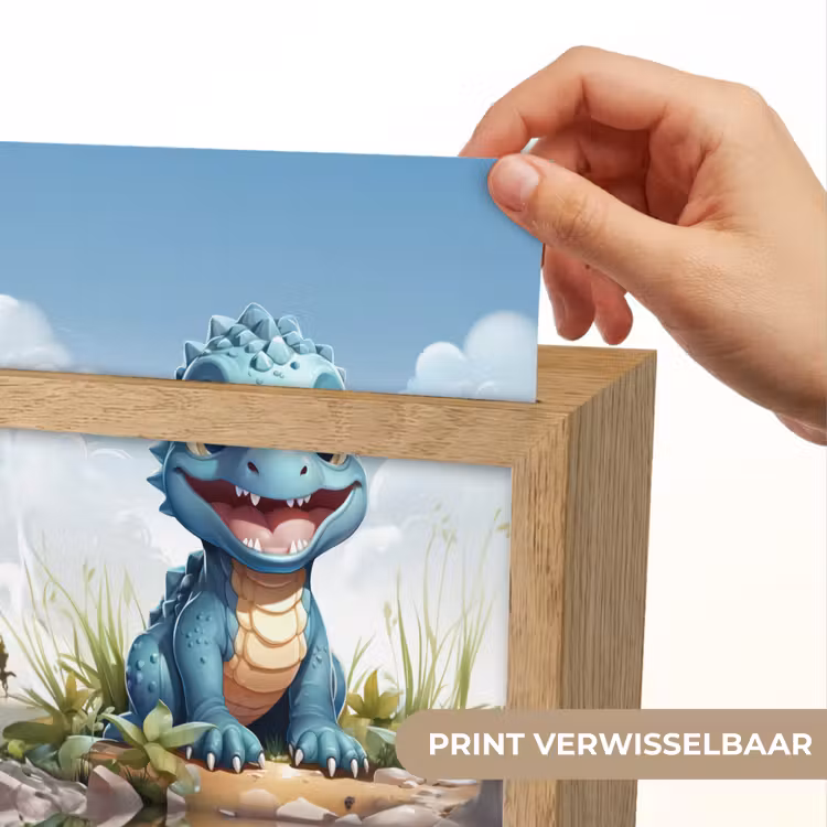 Draak - Blauw - Jongens - Kinderen Light Box met kabel (Kinderlampje) klein -USP_websiteprintNL