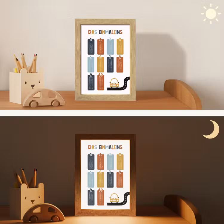 Educatief - Leren rekenen - Auto - Vermenigvuldigingstabel Light Box met kabel klein -sfeer3_kind
