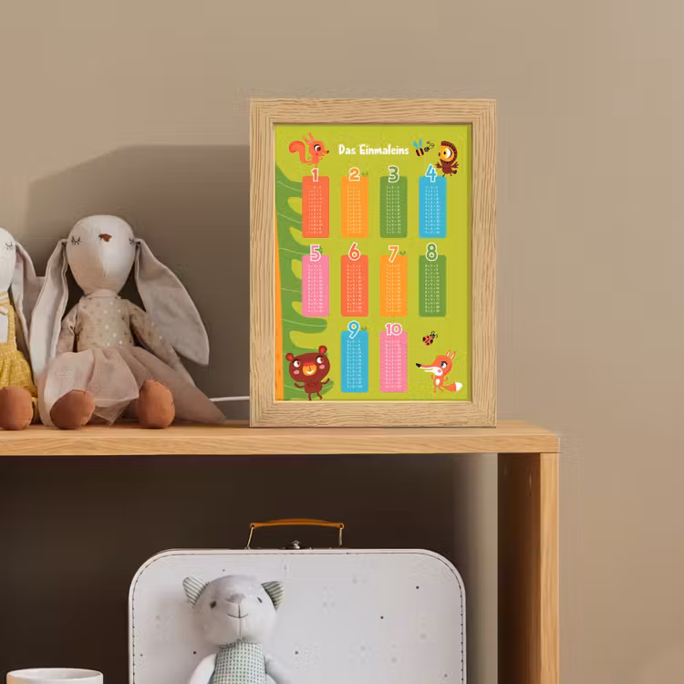 Educatief - Leren rekenen - Bosdieren - Vermenigvuldigingstabel Light Box met kabel klein -sfeer2_kind