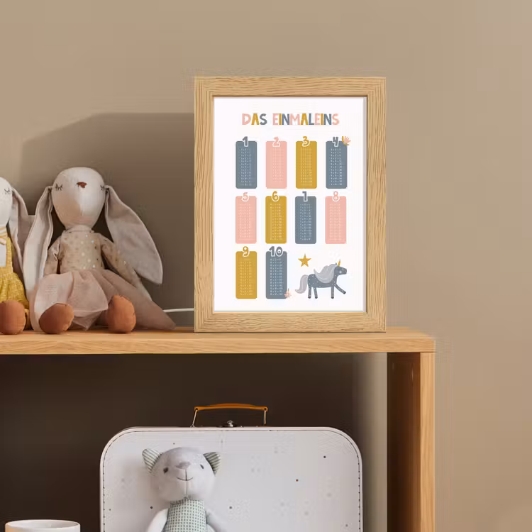 Educatief - Leren rekenen - Eenhoorn - Vermenigvuldigingstabel Light Box met kabel klein -sfeer2_kind
