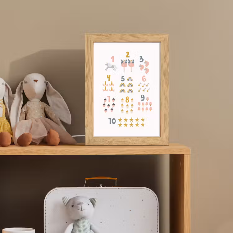 Educatief - Leren tellen - Wit - 1-10 - Meisjes Light Box met kabel klein -sfeer2_kind