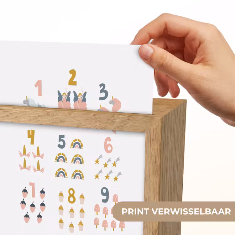 Educatief - Leren tellen - Wit - 1-10 - Meisjes Light Box met kabel (Kinderlampje) klein -USP_websiteprintNL