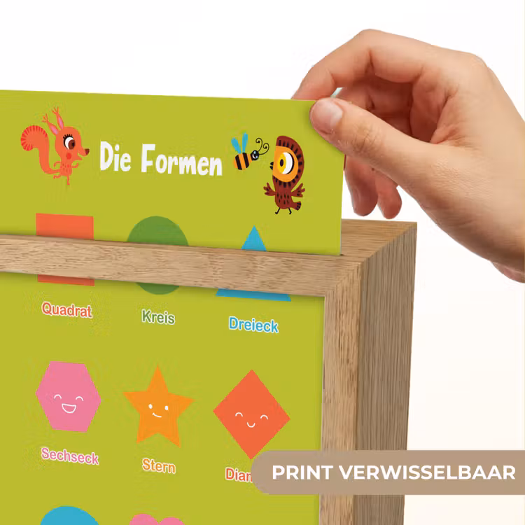 Educatief - Vormen leren - Groen - Geometrische vormen Light Box met kabel (Kinderlampje) klein -USP_websiteprintNL