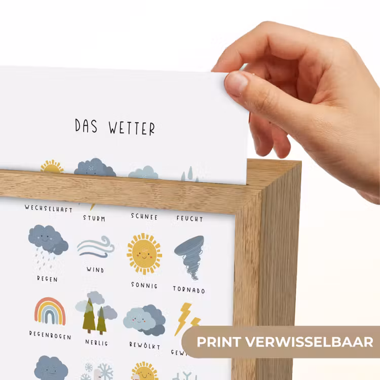 Educatief - Weer leren - Wit - Weerbericht Light Box met kabel (Kinderlampje) klein -USP_websiteprintNL