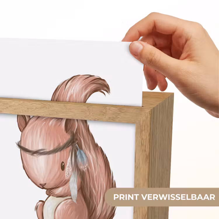 Eekhoorn - Dier - Bosdieren - Bruin Light Box met kabel (Kinderlampje) klein -USP_websiteprintNL