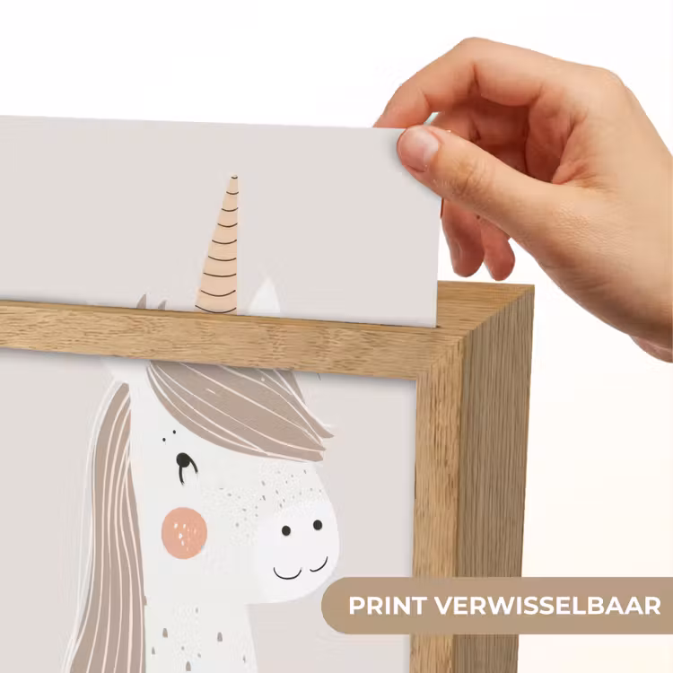 Eenhoorn - Pastel kleuren - Unicorn Light Box met kabel (Kinderlampje) klein -USP_websiteprintNL