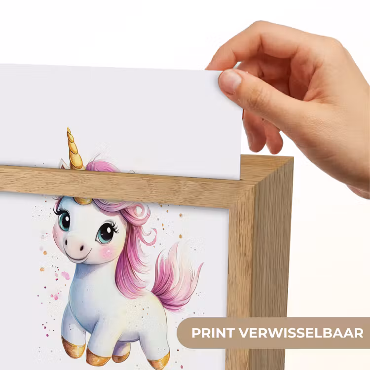 Eenhoorn - Roze - Magie Light Box met kabel (Kinderlampje) klein -USP_websiteprintNL