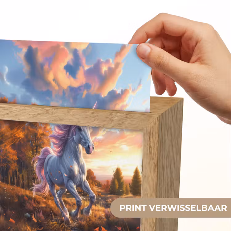 Eenhoorn - Sprookjes dier - Natuur - Meisjes Light Box met kabel (Kinderlampje) klein -USP_websiteprintNL